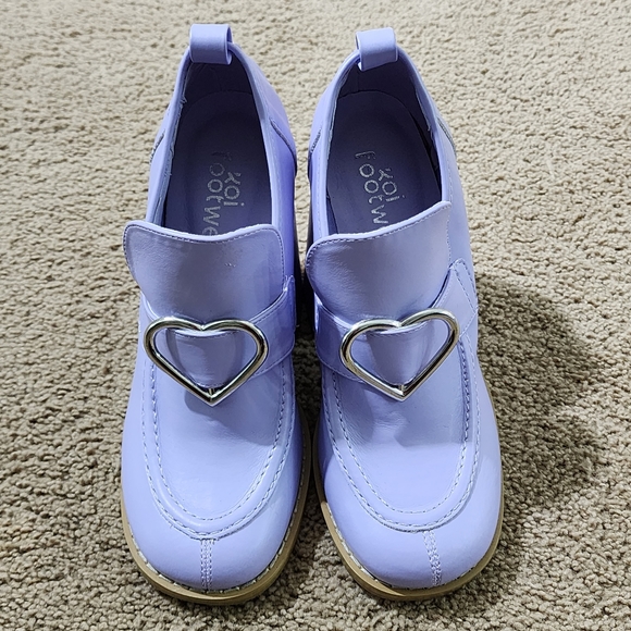 Koi Footwear Purple Delights Heeled Loafers - Picture 5 of 10